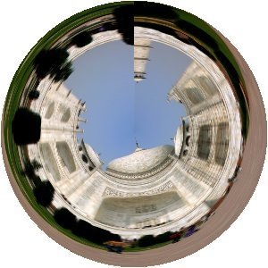 Anwendungsbeispiel für das Filter Polarkoordinaten